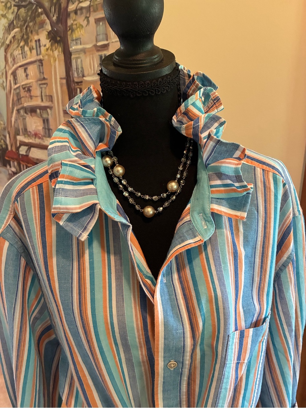 Nautica Multi-Color Striped Button-Down Shirt - Picture 2 of 6